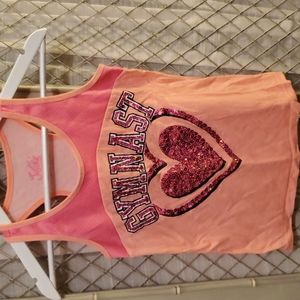 Justice girl's size 12 top. Salmon/pink color